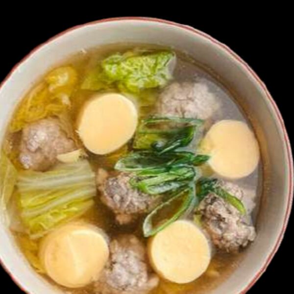 豆腐と豚ひき肉または鶏肉のスープ