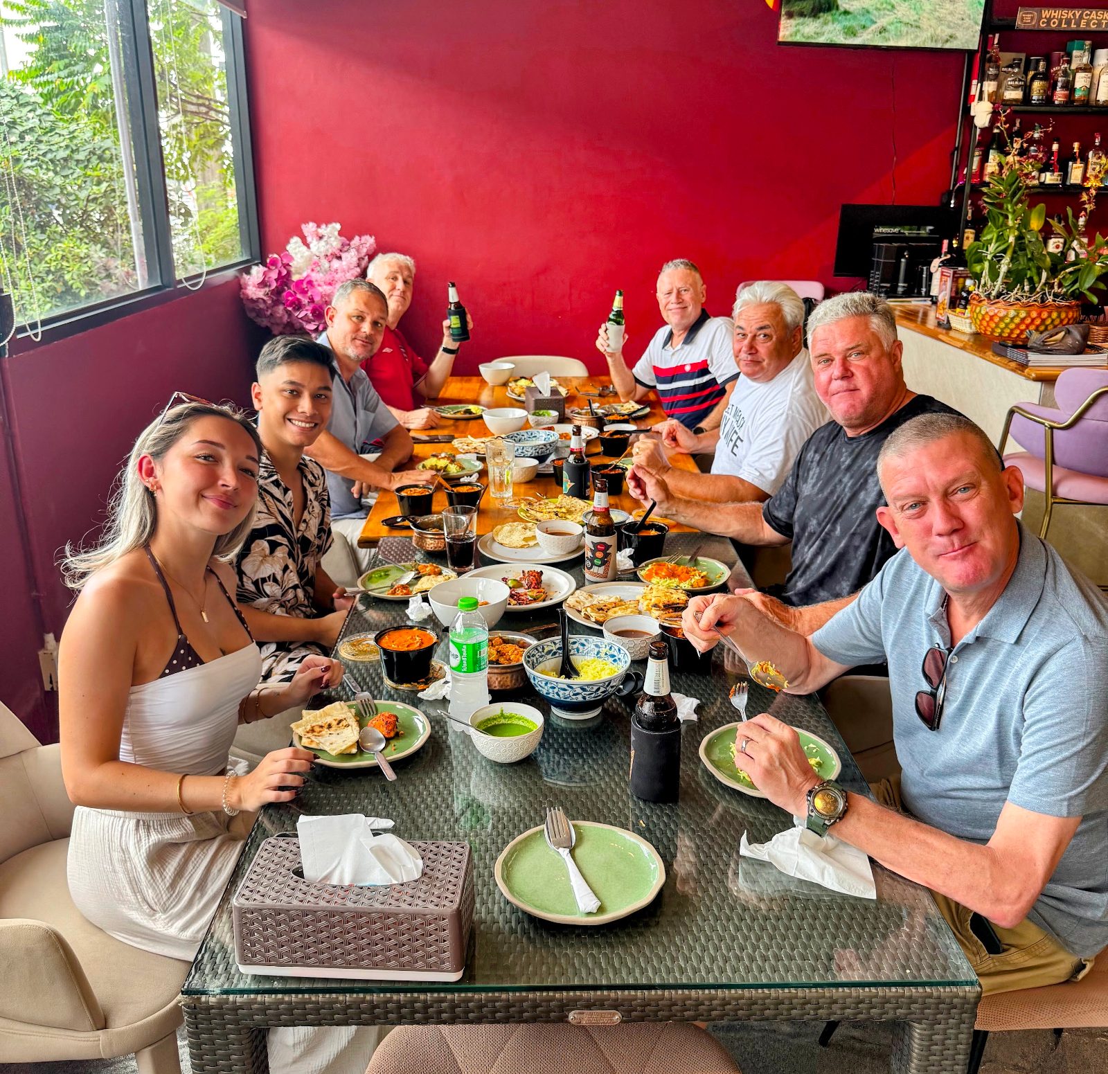 Curry Club guests seated together for lunch
